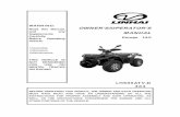 WARNING Read this Manual, OWNER’S/OPERATOR’S and any … · 2019. 12. 2. · LH500ATV-D OWNER’S/OPERATOR’S MANUAL 14.0 1. Introduction 1-2 . rollover can occur quickly, even