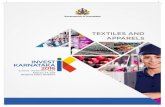TEXTILES AND APPARELS · IK 2016: Sector Profile - Textilextiles and Apparels 666 ŸBengaluru is Garment Capital of India ŸState contributes 65% of silk, 12% of wool, 6% of cotton