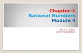 Chapter-1 Rational Numbers Module 4 - Kar Maths Ch 1... · 2020. 4. 27. · 1.4 Rational Numbers between Two Rational Numbers Can you say how many natural numbers are there between