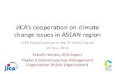 JICA’s cooperation on climate change issues in ASEAN region · 2013. 12. 4. · JICA’s cooperation on climate ... Thailand: Project for Capacity Development on Climate Change