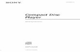 Compact Disc Player...2000 Sony Corporation CDP-CX235 Compact Disc Player Operating Instructions 2 WARNING To prevent fire or shock hazard, do not expose the unit to rain or moisture.