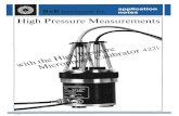 High Pressure Measurements with the High Pressure Microphone Calibrator 4221 · 2013. 9. 12. · Fig.1. Type 4221 1 High Pressure Measurements with the High Pressure Microphone Calibrator