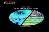 COPPER CONTINUOUS CASTING - Copper... · Thermal conductivity (1250oC) EN 993-15 W/(m⁰K) 15,5 12,5 Abrasion resistance EN ISO 16282 cm3