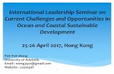 International Leadership Seminar on Current Challenges and … · 2020. 9. 10. · Neither fish stocks nor marine pollution are bound by national borders. Destructive fishing practices,