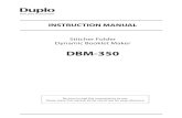DBM-350 INSTRUCTION MANUAL - CMScms-colorado.com/wp-content/uploads/2016/03/350c-User... · 2017. 3. 10. · DBM-350 Corner Stitching Kit DBM-350 6 Page Insert Kit Conservateur du