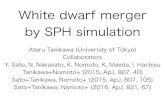 White dwarf merger by SPH simulation - 東京大学 · 2019. 9. 18. · White dwarf merger by SPH simulation Ataru Tanikawa (University of Tokyo) Collaborators ... 118 sec. Hotspot