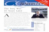 The Iraq War: 10 Years Later - SAGE Publications Inc...The Iraq War: 10 Years Later Was the war worth the cost in money and lives? A s the world marks the 10th anniversary of the U.S.-led