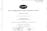 TF34 TURBOFAN QUIET ENGINE STUDY - CORE · The study engines were all based on the General Electric TF34-2 turbofan which has a bypass ratio of 6. 5 and a maximum thrust of 41000