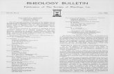 RHEOLOGY BULLETIN...RHEOLOGY BULLETIN Publication o Thf Societe o Rheologyfy Inc. , ItftVAf-'l Vol.51, No 2 . July, 1982 54th ANNUA MEETINL G Holiday In onf Evansto n Evanston, Illinois