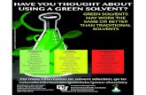 Green Solvents poster - University of Colorado Boulder · 2016. 7. 25. · green solvents may work the same or better than traditional solvents!"#$#""#%!"#$% &'$#()$ *#+")(,-./%(0")(,