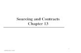 Sourcing and Contracts Chapter 13Sourcing and Contracts Chapter 13 2 Outline The Role of Sourcing in a Supply Chain Supplier Scoring and Assessment Supplier Selection and Contracts
