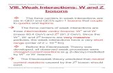 Weak Interactions: W and Z bosons Particle Physics VIII. Weak Interactions: W and Z bosonshedberg.web.cern.ch/hedberg/lectures/ch8_lec3.pdf · 2009. 3. 2. · Oxana Smirnova & Vincent