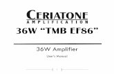 36W “TMB EF86” - Ceriatone · 2017. 6. 9. · Thank you for the purchase of your Ceriatone guitar amplifier! ... and they became a hot design in the DIY community with the advent