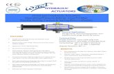 HYDRAULIC ACTUATORS S Direct gas / Hydraulic ...HYDRAULIC Direct gas / Hydraulic Actuators Operating Pressure Rating: 2250 Psi Max Double Acting, Canted & Spring Return Models Technical