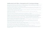 Advanced Bio-Inspired Computing - viXravixra.org/pdf/1710.0116v1.pdf · 2017. 10. 11. · Advanced Bio-Inspired Computing By finding materials that act in ways similar to the mechanisms