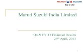 Maruti Suzuki India Limited...Ratio Comparison & Analysis 1. FY’13 (post-merger SPIL) vs FY12 Ratio Comparison & Analysis 2. Effect of SPIL merger on MSIL Balance sheet 3. Sales