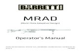 MRAD Operators Manual 050511 - EuroopticMRAD (Multi-Role Adaptive Design) Operator’s Manual PO Box 1077 Murfreesboro, TN 37133 USA / 615.8962938 / 615.896.7313 FAX / mail@barrett.net