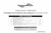 Operator’s Manual · 2009. 4. 14. · Operator’s Manual TH098SA/TH139SA/TH139SP (HSK600-870) Two-Cycle Engine • Horizontal/Vertical Crankshaft • Air-Cooled Table of Contents