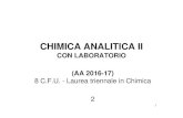 CHIMICA ANALITICA II - units.it · 2016. 10. 9. · ASTM E300 -03(2009) Standard Practice for Sampling Industrial Chemicals Representative samples of industrial chemicals are required