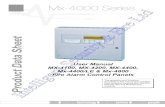 Mx-4000 Series Intelligent Security & Fire Ltd · 2020. 10. 31. · Mx-4000 Series Product Data Sheet User Manual MX-4100, MX-4200, MX-4400, Mx-4400/LE & Mx-4800 Fire Alarm Control
