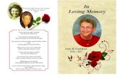 In was the honor to call her “Mom” Loving Memory · 2021. 1. 12. · She was preceded in death by her husband, Lawrence, her son, Scott, her parents, her granddaughter, Nicole