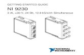 NI 9230 Getting Started Guide - National Instruments · 2018. 10. 18. · This document explains how to connect to the NI 9230. In this document, the NI 9230 with screw terminal and