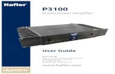 P3100 · 2018. 11. 26. · P3100 User Guide Studio Power Amplifier Hafler is a division of Radial Engineering Ltd. 1588 Kebet Way, Port Coquitlam BC, Canada V3C 5M5 (604) 942-1001