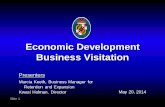 Economic Development Business Visitation · 2014. 5. 20. · Slide 12 Presented by: Charles County Government Economic Development Kwasi Holman, Director Mission Statement The mission