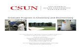 Graduate Program in Chemistry and Biochemistry · 2019. 11. 13. · GRADUATE PROGRAM: The Chemistry and Biochemistry Department currently offers two Master of Science degrees. The