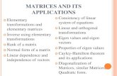 MATRICES AND ITS APPLICATIONS - Official Websiteggn.dronacharya.info/APSDept/Downloads/QuestionBank/...Eigen values and eigen vectors Properties of eigen values Cayley-Hamilton theorem