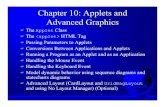 Chapter 10: Applets and Advanced Graphicsindex-of.co.uk/Java/10 Applets and Advanced Graphics.pdfChapter 10: Applets and Advanced Graphics)The AppletClass)The HTML Tag)Passing