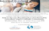 I nternal O verload - Youth Service BureauI nternal O verload Teen Stress & Anxiety Join us for a n educational session h osted by Guardia n Angels Catholic Community Do your teens