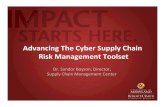may 15,2013 scrm presentation · Cyber)Supply)Chain)RiskManagement) Is)An)Emerging)Discipline) • In!2011,!we!ran!afocus!group!of!top!federal!IT! supply!chain!policy!makers!and!managers!at