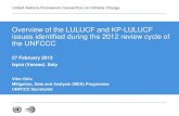 Overview of the LULUCF and KP-LULUCF issues identified during the 2012 review … · 2020. 8. 17. · In 2012 the secretariat received 43 annual submissions from Annex I Parties 38