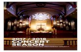 2017 2018 CONCERT SEASON...Emory University Concert Choir, Eric Nelson, conductor In its eighth year, this Festival has become a concert series favorite! These talented singers, from