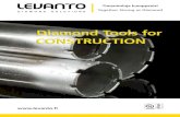 Diamond Tools for CONSTRUCTION - Levanto · 4 myynti@levanto.fi tel. +358 9 511 470 The newcomer in the family of diamond blades for construction is Levanto Venom. In Venom blades