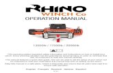 OPERATION MANUAL · 2021. 3. 2. · Rhino Winch Co Rhino Winch Co 9 English WARNING CHEMICAL AND FIRE HAZARD • Always remove jewelry and wear eye protection. • Never route electrical