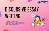 Explain Discursive Essay Writing uk PPT