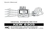 DIGITAL POWER METER KEW 6305 · 2016. 6. 21. · event of AC power interruption, power to the instrument is automatically restored by the batteries installed in the instrument. Size