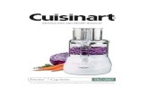 INSTRUCTION AND RECIPE BOOKLET - SmallAppliance.com...Fruits and Vegetables 3-1/2 cups thick purée Puréed Soft 5 cups fresh yields approximately Fresh Fruits (berries, 3-1/2 cups