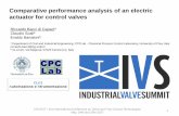 Comparative performance analysis of an electric actuator for … · 2020. 11. 23. · Analyisis of the performance of electric actuator for control valve • within the collaboration