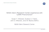 NASA Glenn Research Center experience with LENR Phenomenon · 2019. 6. 21. · NASA Glenn Research Center (GRC) • Instances of short-term experiments - 1989: Gaseous 02, H2 in Hydrogen