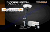 DIFFUSE METAL HALIDE KITS Discount-EquipmentDiffuse fixture with (4) metal halide bulbs inside. Reduce glare and light pollution and provide 360-degree lighting with new diffuse metal
