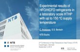 Experimental results of HFO/HCFO refrigerants in a ......low GWP short atm. lifetime zero/low ODP low flammability high efficiency high T crit Kigali Amendment (2019) Pr operties of