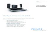 Clarity in every sound detail - PC H.AND · 2009. 9. 2. · Philips Home theatre Blu-ray Disc playback HTS7200 Clarity in every sound detail with Blu-ray Disc playback Be part of