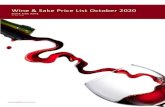 Wine & Sake Price List October 2020 · 2020. 10. 21. · Licensed Sub-distributor Bandung THE PEAK CONNOISSEURS (PT REKA KREASI MAKMUR ABADI) (022) 2010 355 Robert Parker. James Halliday