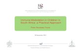 Immune Modulation in Children in South Africa: a Practical ......Immune Modulation in Children in South Africa: a Practical Approach Fakulteit Geneeskunde en Gesondheidswetenskappe