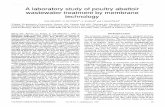 A laboratory study of poultry abattoir wastewater treatment by … · 2014. 11. 6. · A laboratory study of poultry abattoir wastewater treatment by membrane technology S.Q. ZHANG,1