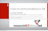 Cost of communications in SA - Research ICT Africa Pricing Public... · 2012. 11. 30. · WCIT-12 Revision the International Telecommunication Regulations (ITRs) that govern the way