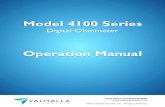Model 4100 Series - Valhalla Scientific · 2020. 8. 2. · This manual has information to perform Inspection, Installation, Measurement Operations, and Troubleshooting for Valhalla